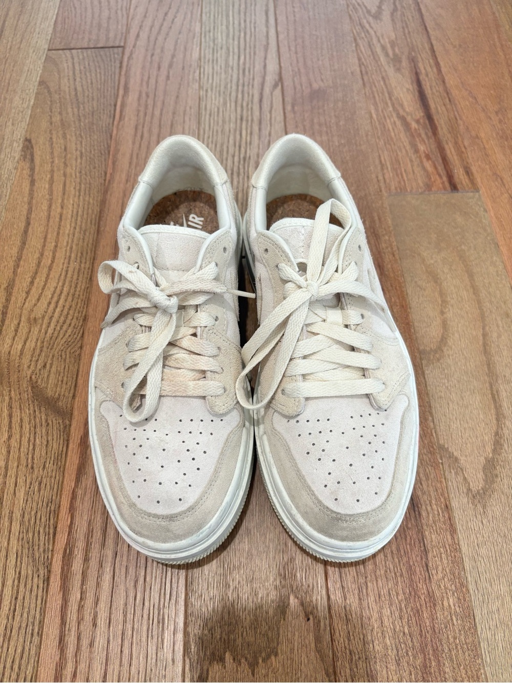 Nike Women’s Low-Top Suede Lace-Up Sneakers — Beige - Picture 2 of 7